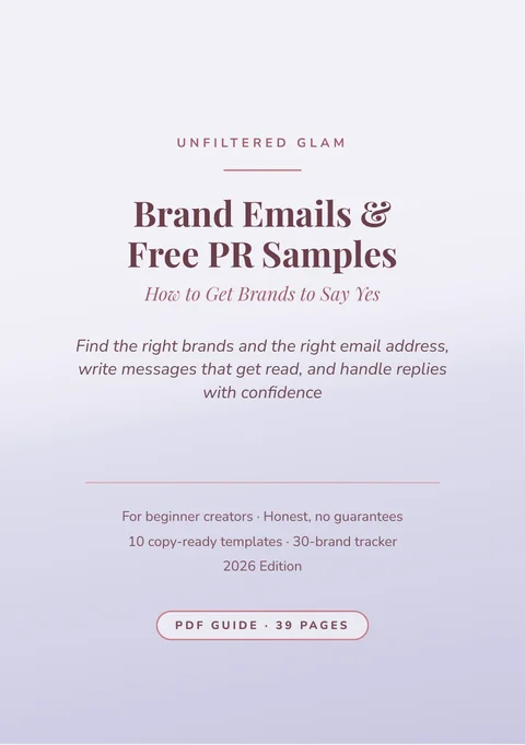 Cover of Brand Emails & Free PR Samples: How to Get Brands to Say Yes