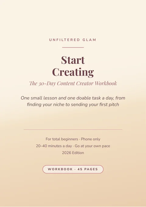 Cover of Start Creating: The 30-Day Content Creator Workbook